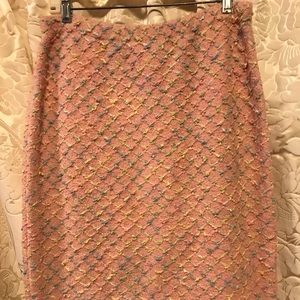 Wool skirt. Beautiful stitches of pastel color